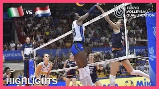 Netherlands vs Italy | Highlights | Day 3 | Women's Volleyball Olympic Qualification Tournament 2019