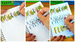 TÍTULOS com MATÉRIAS para Decorar o Caderno