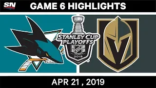 NHL Highlights | Sharks vs. Golden Knights, Game 6 - April 21, 2019