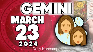𝐆𝐞𝐦𝐢𝐧𝐢 ♊ 𝐁𝐑𝐔𝐓𝐀𝐋 𝐍𝐄𝐖𝐒💥💌 𝐃𝐎𝐍’𝐓 𝐓𝐄𝐋𝐋 𝐀𝐍𝐘𝐎𝐍𝐄🤐 𝐇𝐨𝐫𝐨𝐬𝐜𝐨𝐩𝐞 𝐟𝐨𝐫 𝐭𝐨𝐝𝐚𝐲 MARCH 23 𝟐𝟎𝟐𝟒 🔮#horoscope #new #tarot