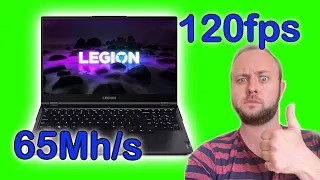 Ноутбук Lenovo Legion 5 15ACH6H Майнинг Тесты в играх