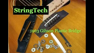 1963 Gibson J-45 / Changing the plywood bridge plate @StringTech