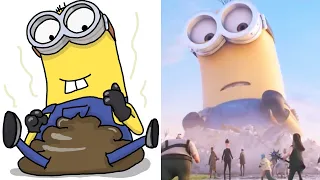 minions drawing meme - giant minion scene -bob minions- minions cartoon ✍️ drawing meme