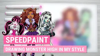 Drawing MONSTER HIGH in My Style | Marker Speedpaint | iiKiui