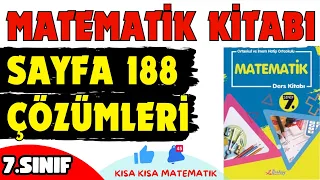 7.Sınıf Matematik Kitabı sayfa 188 Cevaplar / Çemberde Merkez Açı Ödev çözümleri (berkay)