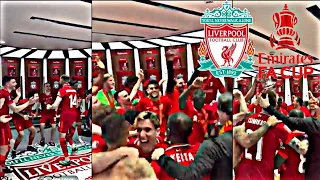 Liverpool Dressing Room Celebration after Winning FA Cup Final vs Chelsea