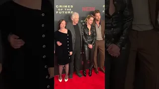 Kristen Stewart with David Cronenberg at #CrimesOfTheFuture premiere in NYC #shorts