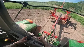 Cab View | John Deere 6120M + Güttler FlatSpring