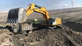 Liebherr 976 Excavator Loading Trucks With Two Passes - Labrianidis Mining Works