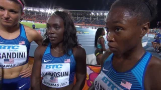 IAAF/BTC World Relays Bahamas 2017 - 4X100m Women Team USA DNF