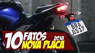 10 FATOS: NOVA PLACA DE MOTO COM CHIP MERCOSUL 2018 - #10F03 Motorede