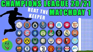 Beat The Keeper - Champions League 2020/21 Group Stages Matchday 1 in Algodoo / Marble Race King