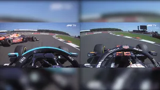 Max Verstappen & Lewis Hamilton Side by Side Onboard - 2021 British Grand Prix Silverstone Crash