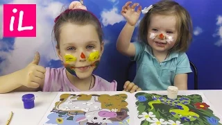 ИРИША КРАСИТ ПАЛЬЧИКАМИ Пальчиковые Краски Для Детей Learn the Colors for Kids Finger Paints