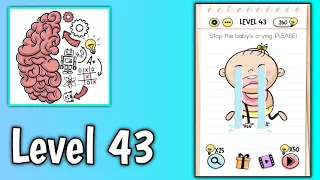 Brain test Level 43 stop the baby's Crying Walkthrough