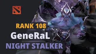 GeneRaL (Rank 108) plays Night Stalker Dota 2 Full Game