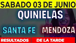 Resultados Quinielas Vespertinas de Santa Fe y Mendoza, Sábado 3 de Junio