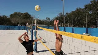 Contact With The Net - Beach Volleyball Rules-LIVE ACTION EXAMPLE