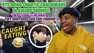 BTS Being Chaotic Crackheads in Award Shows!! *THEY GO FROM PROFESSIONAL TO “WHO CARES”!!