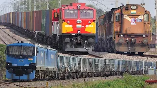 Indian Railways FREIGHT Trains | Diesel and Electric | Powerful DIESEL vs Powerful ELECTRIC | IR