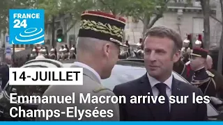 Défile du 14 juillet sur les Champs-Elysées : Emmanuel Macron arrive sur place • FRANCE 24