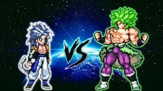 Gogeta AF SS4 VS Broly DBS in Jump Force Mugen