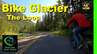 Glacier National Park | Going-to-the-Sun-Road | The Loop | 25 minute virtual bike ride | 4K
