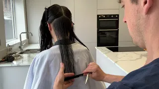 One Length Haircut Tutorial. Lockdown 2020