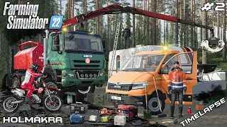 SETTING UP LOGGING CAMP IN THE FOREST | Forestry ON Holmakra | Farming Simulator 22 | Episode 2