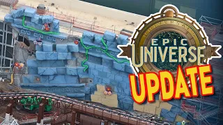 Epic Universe Construction Update | Progress In The Wizarding World & Mine Cart Madness