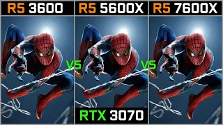 RYZEN 5 3600 vs RYZEN 5 5600X vs RYZEN 5 7600X | RTX 3070 | Test in 10 Games