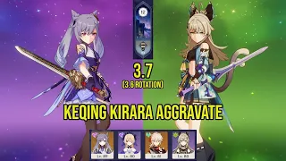 C2 KEQING Aggravate (w/ C0 KIRARA) | 3.7 Spiral Abyss Floor 12 (3.6 Rotation) | Genshin Impact