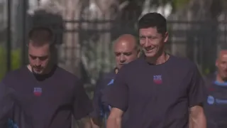 Lewandowski - Barcelona Training Session