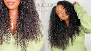 If They Ask This Is My Hair... Easy and Natural Kinky Curly V Part Wig With Leave out Ft. ISEE Hair