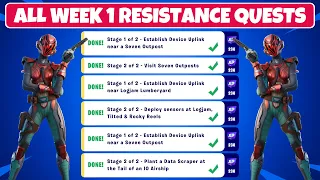 Complete Resistance: Week 1 Quests Challenges Guide - Fortnite Chapter 3 Season 2