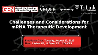 Challenges and Considerations for mRNA Therapeutic Development