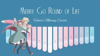 人生のメリーゴーランド《ハウルの動く城》キーリンバで弾いてみた【カリンバ楽譜】（Merry-Go-Round of Life | kalimba cover) Keylimba app