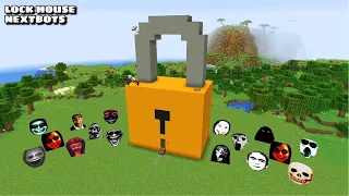 SURVIVAL PADLOCK HOUSE WITH 100 NEXTBOTS in Minecraft - Gameplay - Coffin Meme