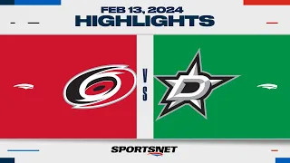 NHL Highlights | Hurricanes vs. Stars - February 13, 2024
