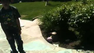 Scooter tricks by an 8 year old