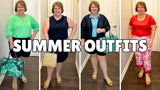 Talbots NEW Summer Arrivals Outfits for Women over 50 (Petite Apple Shape)