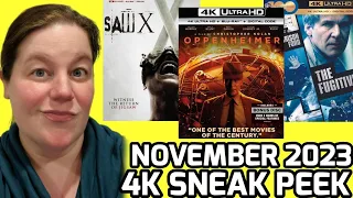 4K SNEAK PEEK NOVEMBER 2023 - Oppenheimer, The Fugitive Upgrade and Saw X!