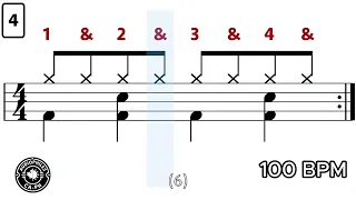 DRUM LESSON 4 100 BPM