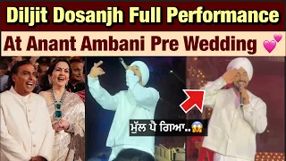 Diljit Dosanjh full performance on Anant Ambani’s Pre Wedding 💕| Diljit Dosanjh Show in Jamnagar