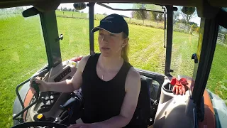 Driving a tractor