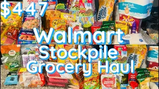 $447 WALMART STOCKPILE GROCERY HAUL 🛒 | PREPPER HAUL |