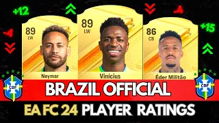 EA FC 24 | OFFICIAL BRAZIL PLAYER RATINGS (FIFA 24)! 💀😲 ft. Neymar , Vinicius , Militao …