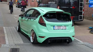 Tuner cars leaving a Carshow with speedbump | Green Paradise 2022