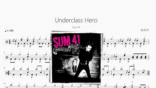 Underclass Hero【Sum 41】动态鼓谱 ドラム楽譜