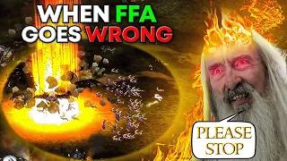 THE WORST FFA EVER! (I GOT TILTED) BFME1 Patch 2.22 Multiplayer Gameplay